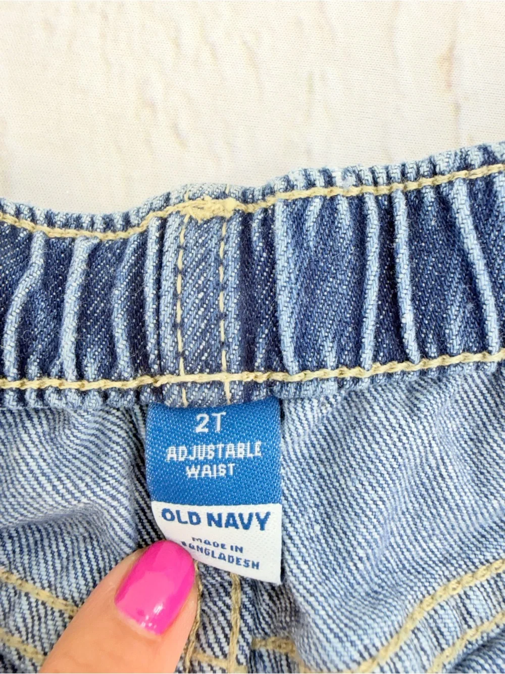 Old Navy Denim Skirt 2T Blue Button Front Adjustable‎ Waist Kids